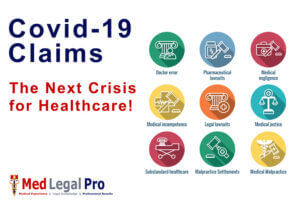 COVID-19 Lawsuits - healthcare lawsuit type icons